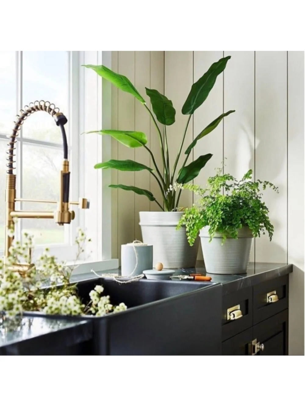 Threshold designed by Studio McGee in Grey Planter 9.06x10.63x10.63 in